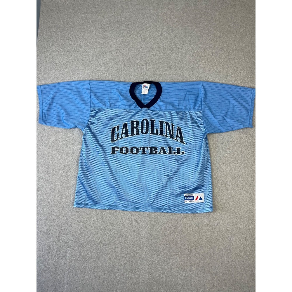Vtg University Of North Carolina Tar Heels Football Jersey Mens XL Blue Mesh USA